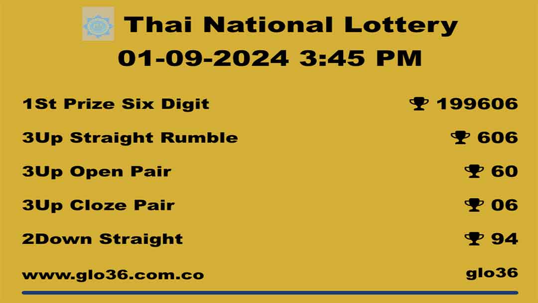 Thai National Lottery Draw Results - September 1, 2024: All You Need to Know
